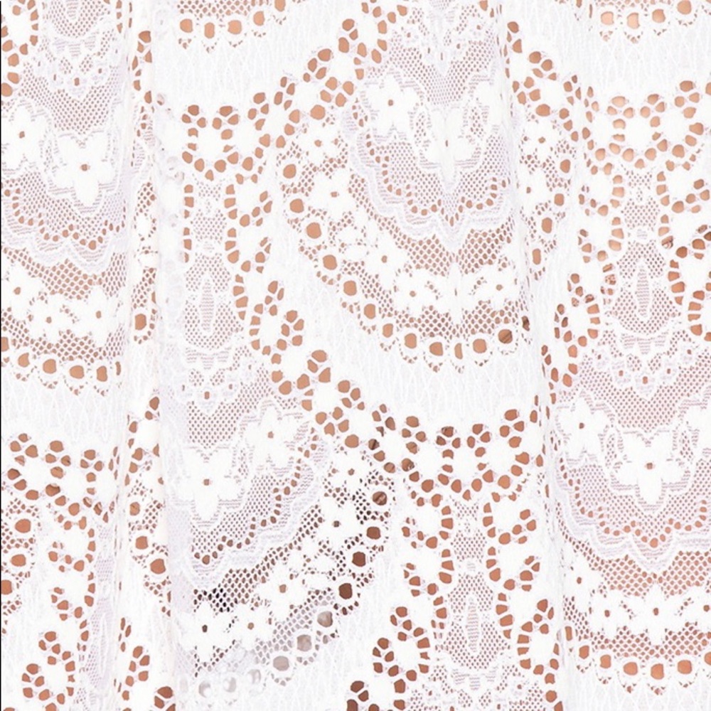 For Love & Lemons Rosalita Crop Top White M NWT - Picture 10 of 15